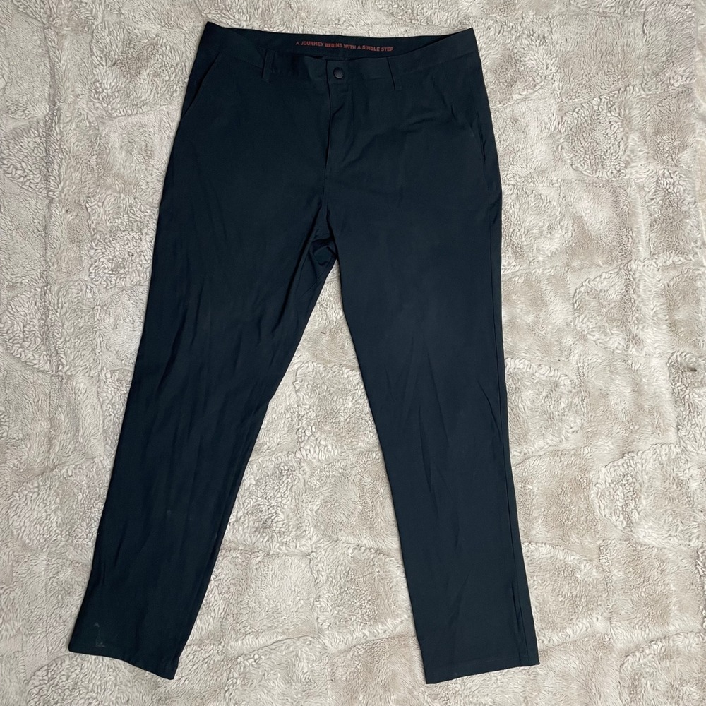 Rhone City Pants Mens 35x28 Dark Navy Charcoal Performance Slim Fit Trousers